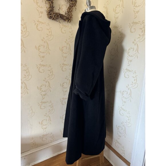Ladies Size 10 Italy Cinzia Rocca Baby Alpaca Maxi Hoodie Beautiful Coat - Picture 3 of 5